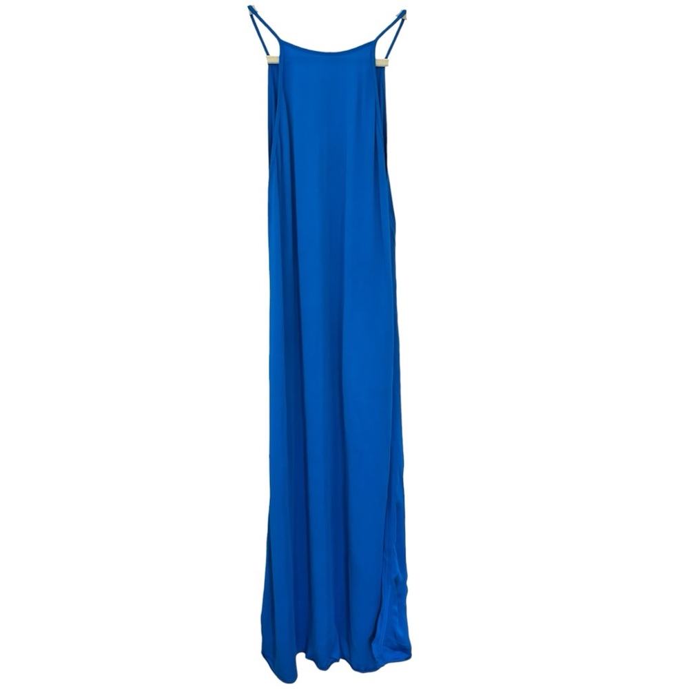 Zara Royal Blue Maxi Spaghetti Straps Flowy Minimal‎ Summer Dress Sz XS